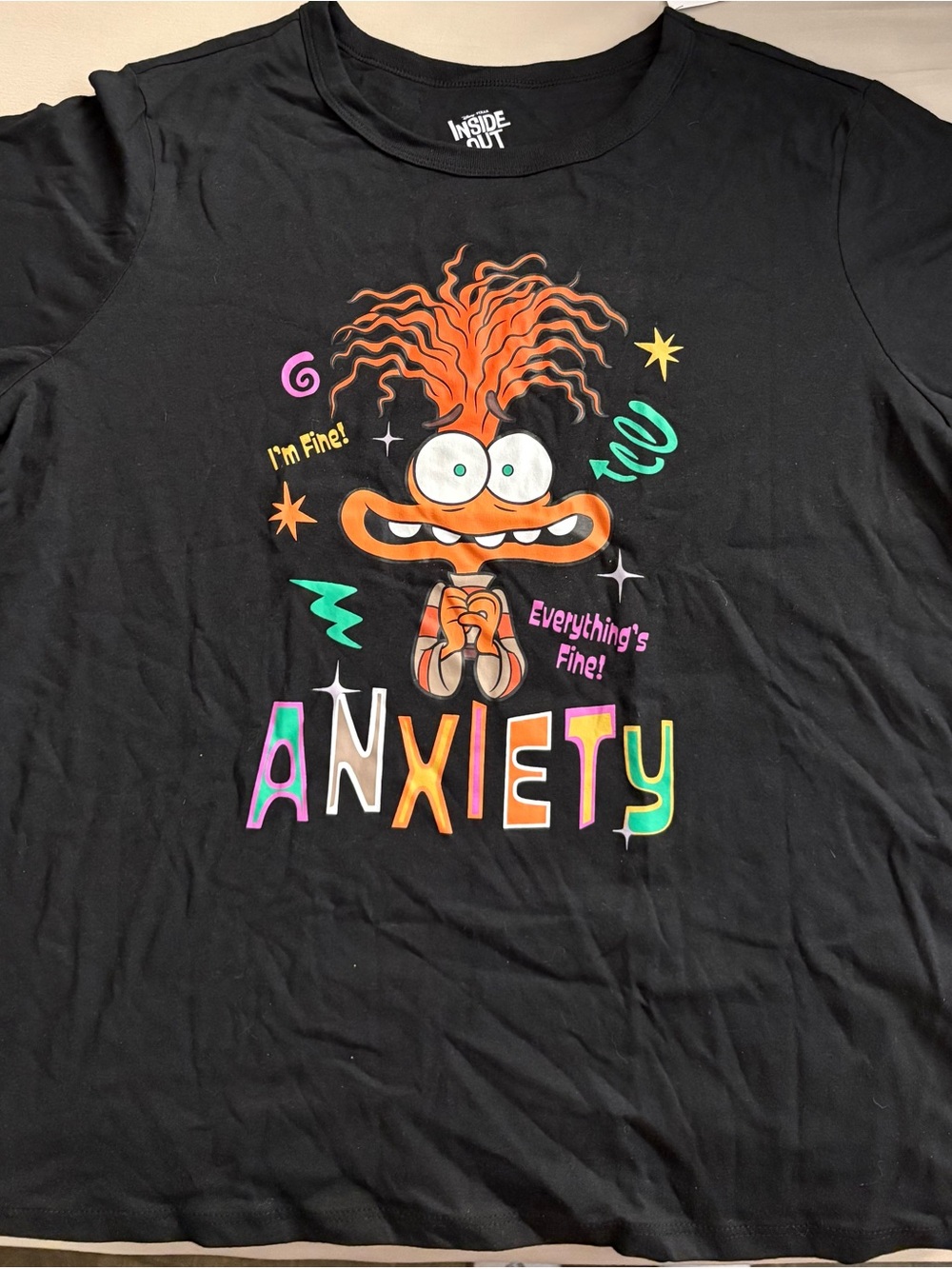 Disney’s Inside Out 'Anxiety' Graphic Tee - Black